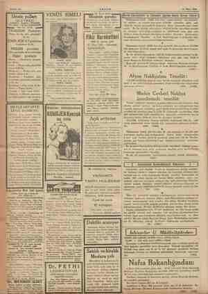    Sahife 14 AKŞAM -21 Mart 1936 VENÜS RİMELİ ile tuvalet gören kirpikler kalblere ok gibi saplanır. Deniz yolları Ş$ŞLETMES