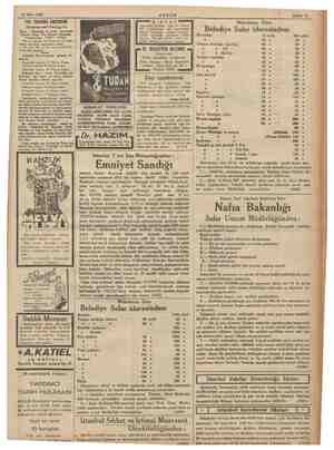    THE TURKİSH AMERİCAN 26 Mart 1936 Shipping and Trading Co. emi zim 10, ve- 25 inci dei Nev York'dan hareket... Yakında Mei