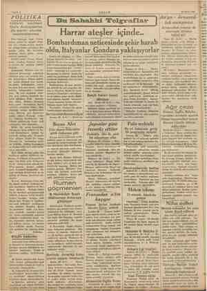    v vi büluğ Gü Sahife 2 AKŞAM 30 Mart 1936 POLİTİKA pa Italya - Arnavud- Hitlerin teklifleri Bu Sahbahii 'Eelgr afiar : luk