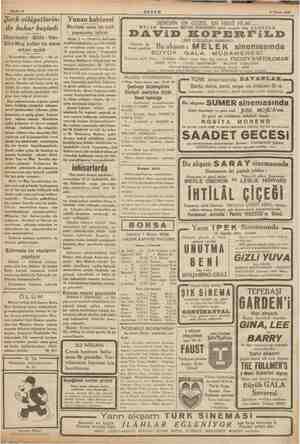    AKŞAM 2 Nisan 1936 : Sahife 4 : yn i Şark vilâyetlerin- de bahar başladı Diyarıbekir - Bitlis - Van - Siirt-Muş yolları bu