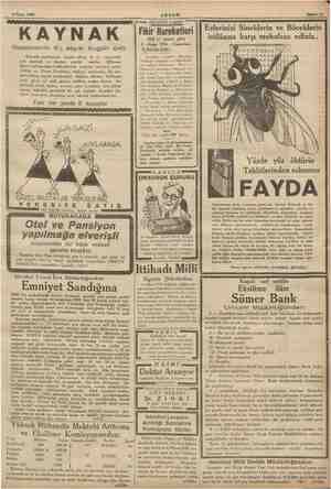    4 Nisan 1936 KAYNAK Gazetesinin 6 « sayısı bugün çıktı Kaynak gazetesinin bugün çıkan ayısında çok meraklı ve faydalı...
