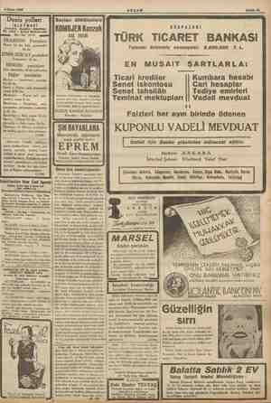  4 Nisan 1936 Deniz yolları İŞLETMESİ Acenteleri: Karaköy - Köprübaşı Yel. 42868 — Birkeci Sioierzemi Ha TRABZON Postal Pazar