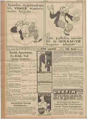  Sahife 10 — 23 Nisan 1936 “me Salad. “ İliv YENİCE li 1 a bu gew du İKRAMİYE Grip, nezle, baş ve diş ağrılarının kat'i ilâcı