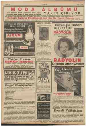  Sahife 12 Türk. kadınının biricik gazetesinin ikinci sayısı; birinciden daha ari zil ve daha a ilalgin bir şekilde AKŞAM 30