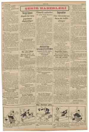  11 Mayıs 1936 AKŞAM * iki Sahife 3 AKŞAMDAN AKŞAMA Gazeteler arasında Şöyle bir havadis <Belediye izi dolayı yarım lira para