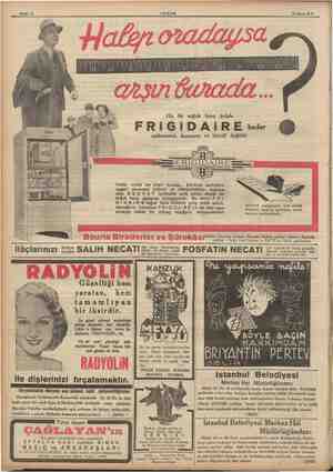  AKŞAM Sahife 12 ii li Jel al eek A 7 AR arm i Ni n ği iğ zi | gl NER Hiç bir soğuk hava dolabı FRİiGİDAİRE kader mükemmel,