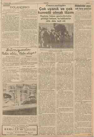  5 Temmuz 1936 DÜŞÜNÜRLER: ““DOLANDIRI DIRICI Arasıra gazetelerde yiye do- landırıcılık yakaları okuru: 1— LR biri ii bir baya