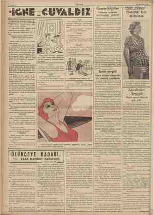  * © Sahife 6 AKŞAM 23 Temmuz 1936 — 4 Gazete sile KADIN KÖŞESİ Sade bir elbise Hava sıcak. kâsesine nedi daldırdı: rın böyli