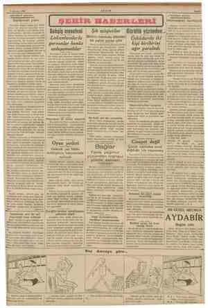  .3 Ağustos 1938 AKŞAMDAN AKŞAMA: Selâmet yolu AKŞAM İ ŞEHİR HABERLERİ |' . dırdı: İki belediye mühendisine işten B h Iı | el