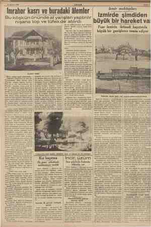    26 Ağustos 1936 AKŞAM Iimrahor kasrı ve buradaki âlemler Bu köşkün önünde at yarışları yaptırılır at, top ve tüfekde...