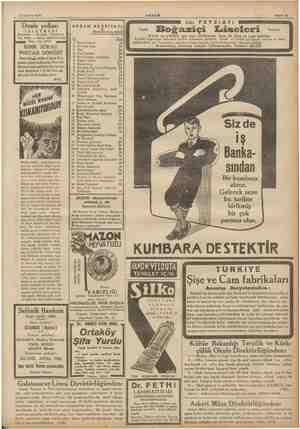  31 Ağustos 1936 Deniz yolları ŞLET E Mi en — Karaköy rübaşı Mi yirdre inik arın bâloya sihir hatta izdi - vaca mir talib...