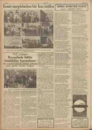    ; | | Sahife 8 AKŞAM İzmir sergisinden bir kaç intiba a ill me eği 7 sergiyi ziyaret 4 Eylül 1936 yazan : İl Boğazdan...
