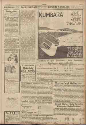     RE EİN” ? M li Eylül 1936 AKŞAM Sahife 11 paye ğ den alınız. Reçeteleriniz bü- . ip, Nezi ilaçlarınız! İş SALIH NECATİ.“