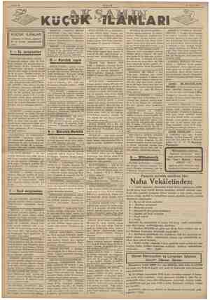  Pegi w PELET 16 Eylin 1936 “Kü KÜ «Akşam» ın Pazar, Çarşam- nüshalarında ba ve 'Cuma çrkar, 1 — Iş arıyanlar ER A EZ a ECELER