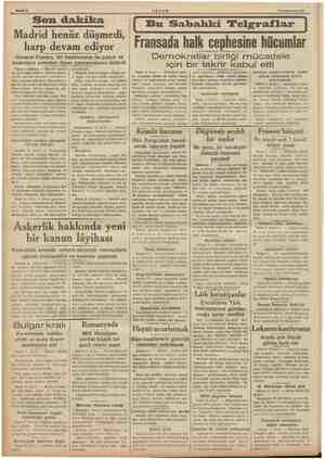  7 > — MA A e eve RP v. Sila Madrid henüz düşmedi, harp devam ediyor neral Franko, bir beyanname ile çocuk V Ge kadınların...