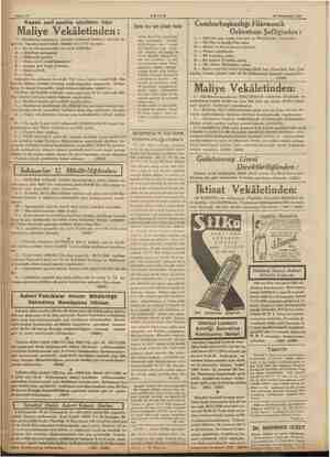  o Sahife 14 AKŞAM 10 Teşrinisani 1936 Kapalı zarf usulile eksiltme ilânı Maliye Vekâletinden : ye konulan iş: (İzmitte...