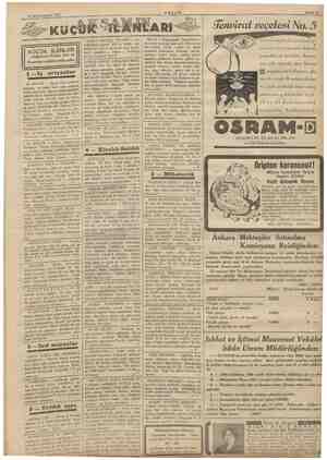    24 Kânunuevvel 1936 e > KÜÇÜK ILANLAR «Akşam»ın Pazar, Perşembe nüshalarında ele nn 1 —iş arıyanlar — Büyük ee ağazı tiloda