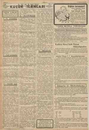    vçİKk ANLARI AKŞAM KÜÇÜK İLÂNLAR kşamyın Pazar, Salı Han nüshalarında 1 —iş arıyanlar ADE ERA e ARM WEE 3 3 TECRÜBELİ...