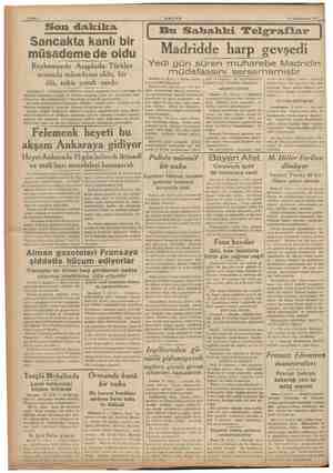  ii il e A Sahife 2 KŞAM 11 Kânunusani 1957 “ Son dakika Sancakta kanlı bir müsademe de oldu Reyhaniyede Araplarla Türkler...