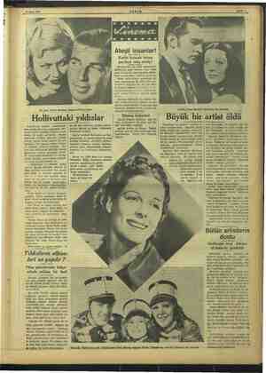    23 Mart 1937 | İki genç artist: Barbara Peppe ve Bruce Cabot Hollivuttaki yıldızlar Amerikinn meşhur. ressamların- dan...