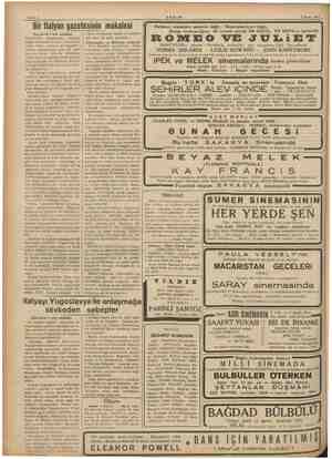  yısahi ie 4 3 Nisan 1937 a Bir Italyan | gazetesinin | makalesi (Baş tarafı Tinci sahifede) memleketin anlaşmasına rmı fena