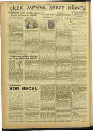    Sahife 6 17 Nisan 1937 sima Bahçelerde nefis ve tatlı kavun “£ karpuz yetiştirmek kabildir Bahçelerinizin bir kenarında,