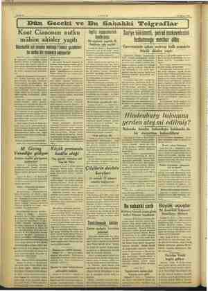    AKŞ AM 15 Mâyıs 1937, Kont Cianonun nutku | mühim akisler yaptı 5 Maamafih sol cenaha mensup Fransız gazeteleri bu nutku