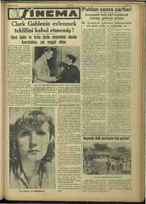   Sahife 9 5 Clark Gablenin evlenmek teklifini kabul etmemiş ! Clark Gable ve Greta Garbo aleyhindeki dâvalar Amerikalıları