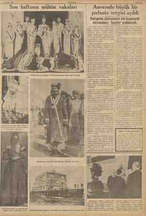  1 Haziran 1937 Son haftanın mühim vakaları NEYLE i v Y Memleketimize gelen Emir Abdullah şatranç meraklısıdır, Yukarıda...