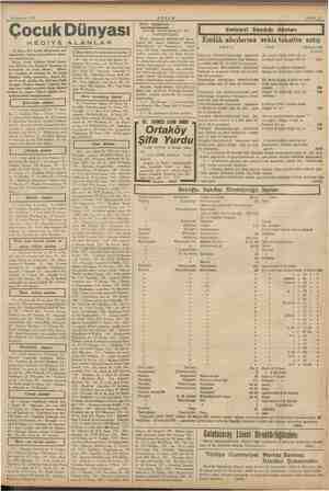    8 Haziran 1937 , AKŞAM Çocuk Dünyası HEDİYE ALANLAR ” 15 Mayıs 937 tarihli bilmecemizi hal- ledenlerden hediye kazananların