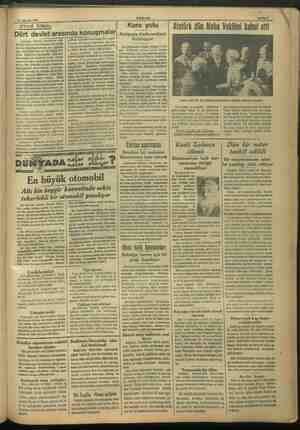  amman — 11 Ağustos 1937 , SİYASI İCMAL: Dört devlet arasında konuşmalar İspanya işlerine devletlerin mü- dahale etmemelerini