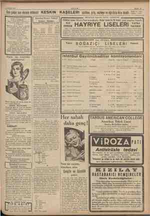    3 Eylül 1937 AKŞAM -Son çıkan son derece müessir KESKİN KAŞELERİ işitme, grip, nezleye ve ağrılara bire birdir, Sahife...