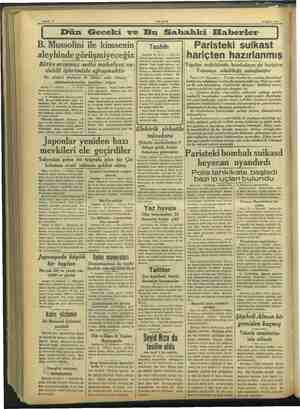    s Sahife 2 AKŞAM 13 Eylül 1937 —a Tashih Paristeki suikast İstanbul 13 (A.A.) — Dün İs- tanbul gazetelerinin bazılarında B.
