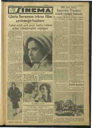  lili ği lke, 30 Eylül 1937 Gloria Suvanson tekrar filim çevirmeğe başlıyor Fakat artık pek genç kadın rolünü kabul etmiyece