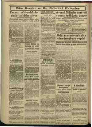    | ? i | AKŞAM 16 Kânunucevvel | 1937, Dün Geceki ve Bu Sahahki Haberler Fransa müs rinde tedbirler alıyor temlekele...