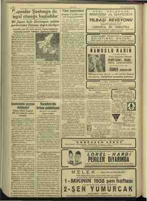    Re AKŞAM 28 Kân uevvel “1937 FK “ aponlar Şantungu da işgal etmeğe başladılar Bir Japon kolu Şantungun mühim yerlerinden