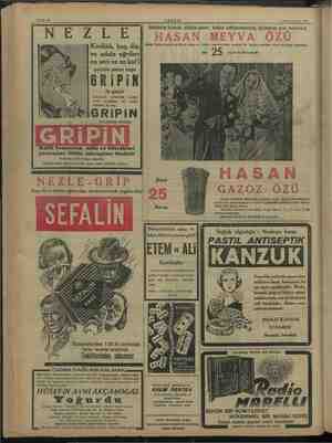    Sahife 16 Si AKŞAM 8 Kânunusani 1928 N E 7 L EF Mideniz bozuk, diliniz paslı, kabız çekiyorsunuz. İştihanız yok mutlaka...