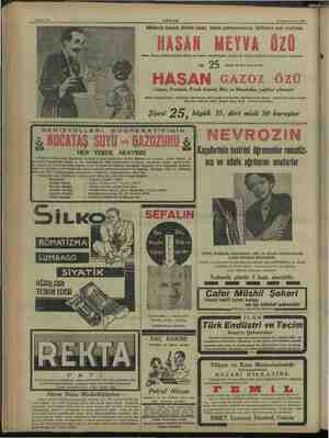    Sahife 16 AKŞAM Mideniz bozuk, diliniz o o 13 Kânunusani 1938 paslı, kabız çekiyorsunuz. İştihanız yok mutlaka Alınız....