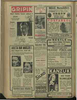    27 Mart 1938 Sahife 16 AEŞAM BAYANLARIN Değerli san'atkâ Doğumdan evvelki siyah lekelerini zu . ..,'! VR ünir Nuredadinin