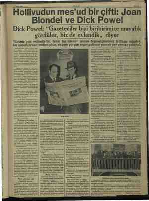  2 Nisan 1958 Hollivudun mes'ud bir çifti: Joar Blondel ve Dick Powel z - Dick Powel: “Gazeteciler bizi biribirimize muvafık