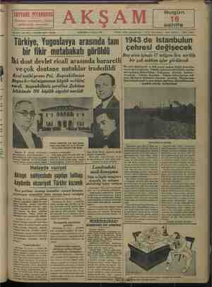  pt Pk ka Sen 20 — No. 7027 — Fiati her yerde 5 kuruş ÇARŞAMBA 11 Mayıs 1938 Türkiye, Yugoslavya arasında ta Telefon: 20565