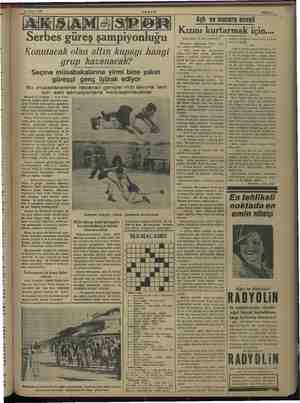  i BP. ga cv © p 5 tTsEYE REF. ?#LEN RRA EEELEKT ş Kö 17 Mayıs 1938 ——.— Sahife 1ı Serbes güreş Ma Konulacak olan altın kupayı