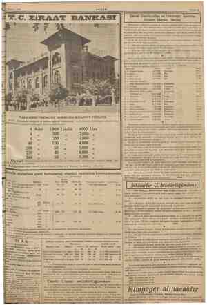  7g Tenimuz 1938 m Da E.C. dZIRAA'T AKŞAM Sahife 11 BANILASI PARA BİRİKTİRENLERE 28.800LİRA İKRAMİYE VERECEK Memi Bankasında