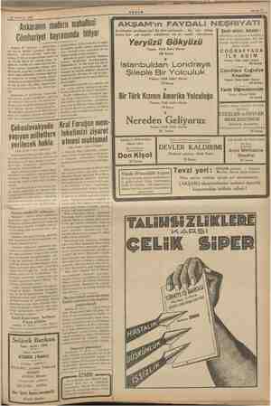    28 Temmüz 1938 Ankaranın modern mahallesi Cümhuriyet bayramında bitiyor Ankara 21 (Akşam) — Ankarsnın en büyük derdini...