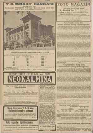    T.C. Sermayesi: Kuruluş tarihi: 1888 Ziraat Bankasında kumbaralı ve ihbarsız tasarruf hesablarında en 83 çekilecek kur'a