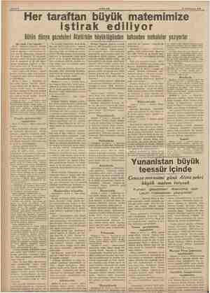    i i l 4 Her taraftan bü SAEŞAM iştirak ediliyor 12 Teşrinisani 1938 ük matemimize Bütün dünya gazeteleri Atatürkün...