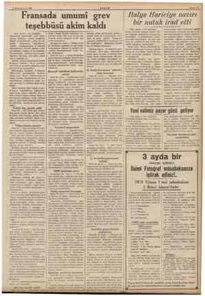  1 Kânunuevvel 1938 Fransada umumi grev teşebbüsü akim kaldı | (Baş tarafı 1 nci sahifede) leştirileceği hakkındaki 1877 kanu-