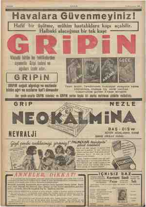     Sahife 18 -<AKŞAM 17 Kânuvuevvel 1938 - — aa ğa m m hınç z —— e Hafif bir üşütme, mühim hastalıklara kapı açabilir....