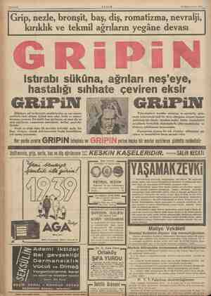  inmeanma önem 1 m TE Vİ ma e er ra ee vere ere Bahife 16 Grip, nezle, bronşit, baş, diş, romatizma, nevralji, kırıklık ve...