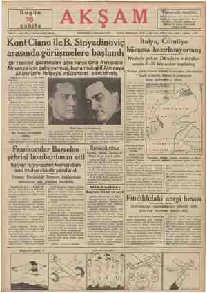  Sene 21 — No, 7289 — Fiati her yerde 5 kuruş Kont Ciano ile B. Stoyadinoviç “Fotografla Atatürk, Dünya tarihinde yer alacak